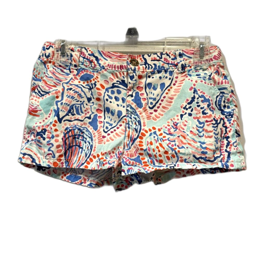 Lilly Pulitzer Shorts Shell Print Adjustable Waist 2" Inseam Preppy Girls Sz 14